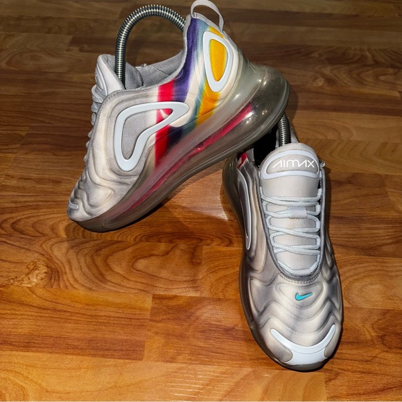 Nike Air Max 720 Womens Size 8 Gray Airbrush Running/Walking Shoes AR9293-011 - Picture 1 of 11